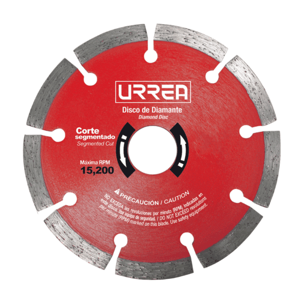 Disco Diamante Segmentado 7″ Uso Industrial Urrea DDIS7
