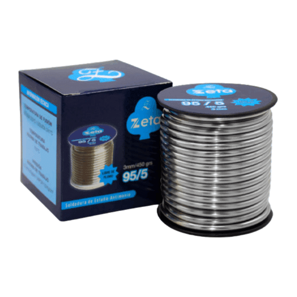 Soldadura de Estaño - Antimonio 95/5 (1 Libra) Zeta