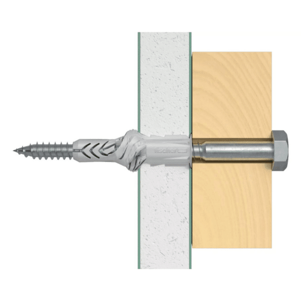fischer Universal plug UX 8 x 50 R OH with rim and white eye