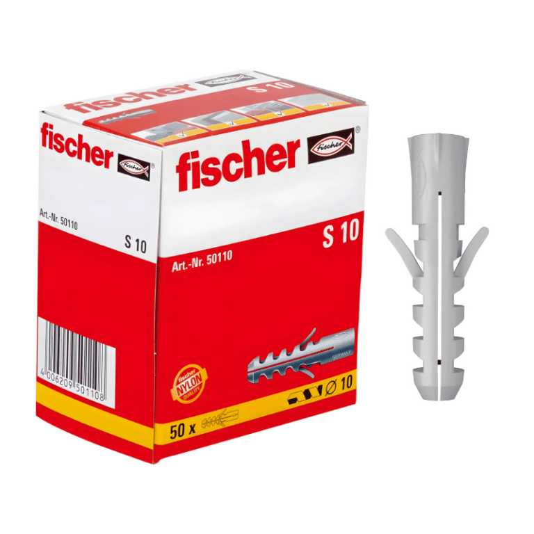 Fischer FID II – 4 Tacos De Nailon Para Paneles Aislantes De PSE Y PU, Fijación Manual O Con Destornillador, Para Lámparas, Buzones Y Detectores De Movimiento