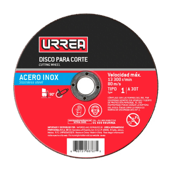 Disco Abrasivo para Acero Inoxidable 4-1/2" Urrea AMSS04