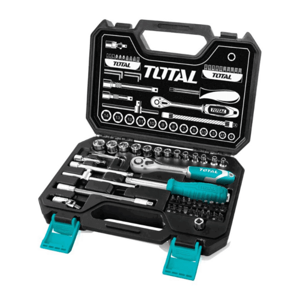 Juego de Matraca y Dados 1/4" 45 Piezas Total 618907