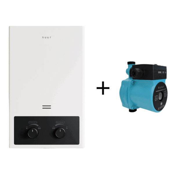 Kit Calentador Instantáneo 6 l/min + Bomba Presurizadora 1/6 HP Nuur
