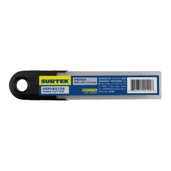 Repuesto para Cutter 18mm 10 Piezas Uso Profesional Surtek REPCUTF8