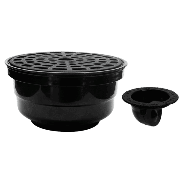 Coladera Universal Redonda Rejilla ABS Negro Mate Fleximatic 2259N