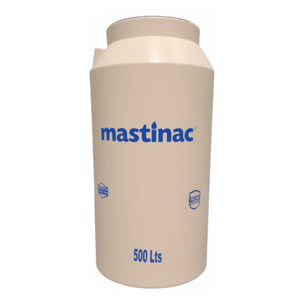 Tinaco Tricapa Beige Vertical 500 litros con Accesorios 142 x 73 cm Mastinac TMVB500