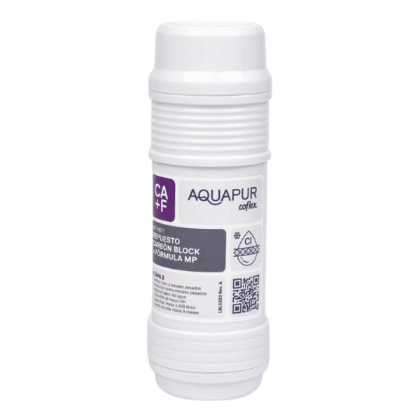 Repuesto Carbón Block + Formula MP para Purificador de Agua Avanzado PRO Aquapur WF-R671