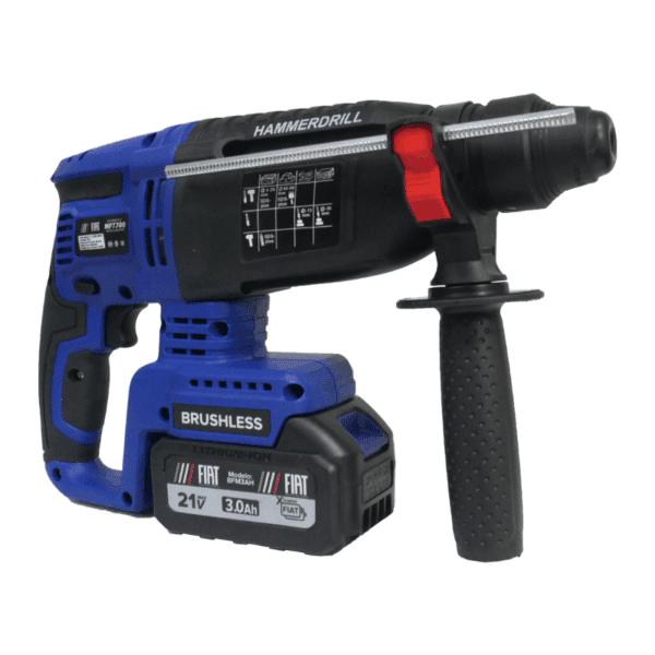 Rotomartillo Perforador Inalámbrico SDS Plus 26mm 21V con Maletín y 2 Baterías Fiat MFT700