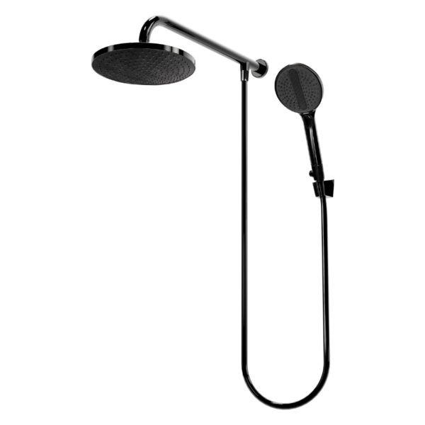 Regadera Fija y Manual con Desviador Obsidiana RM-18-OB Helvex