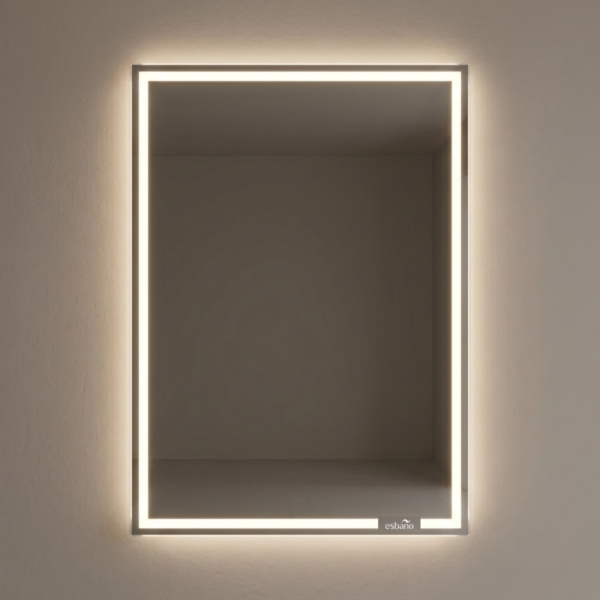 Espejo Rectangular Luz LED con Sensor de Proximidad Helios 60x80cm Esbaño 35001